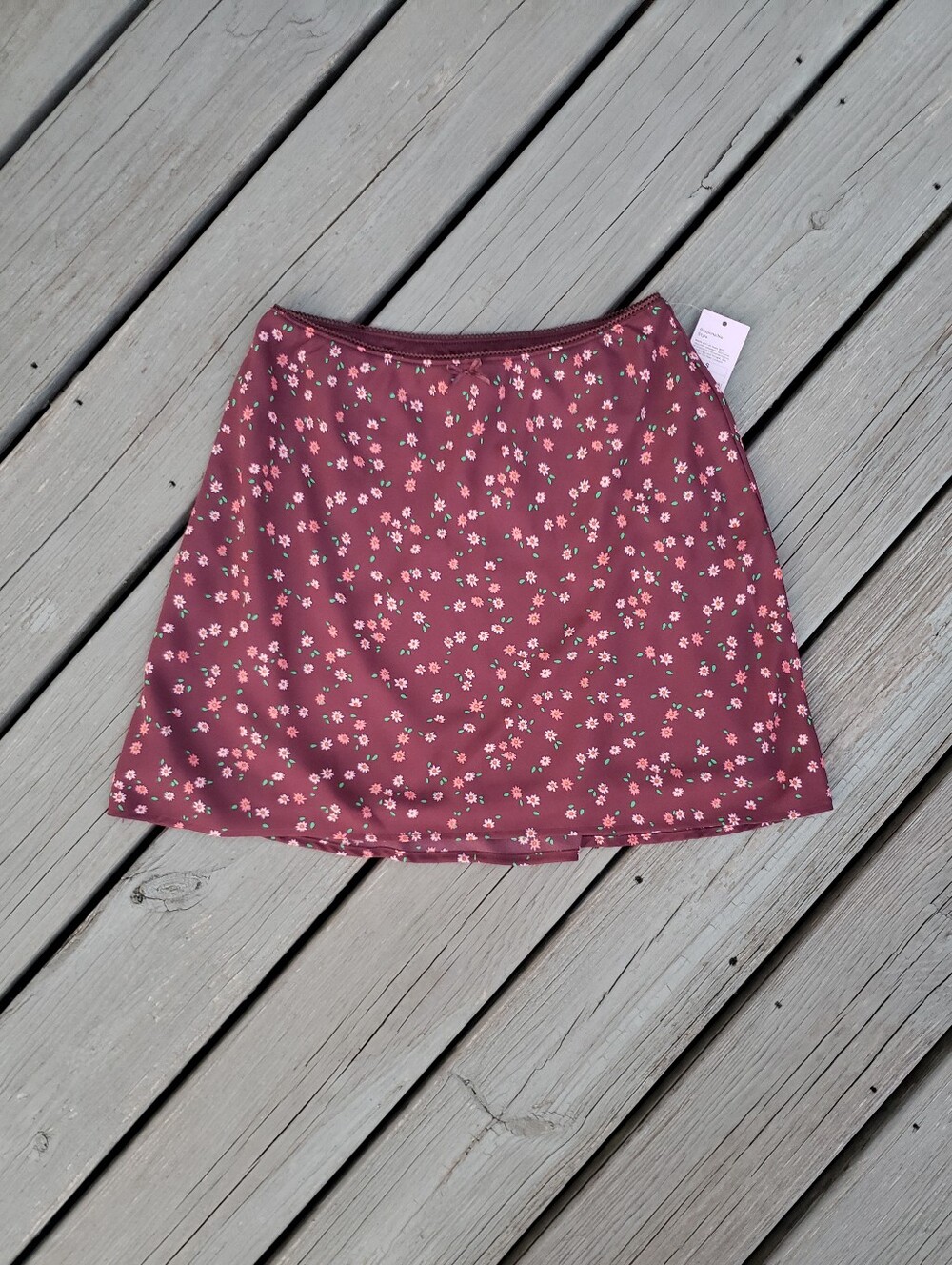 Wild Fable Floral Mini Slip Skirt Size Small